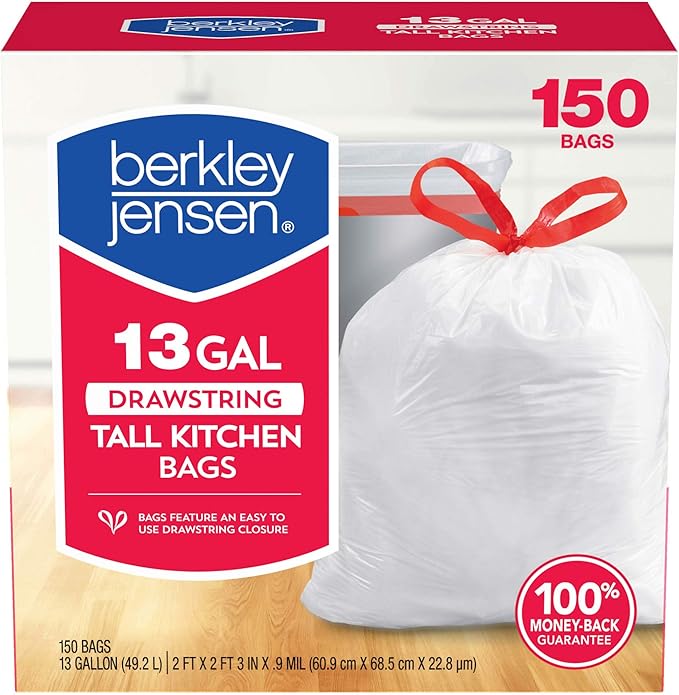 Berkley And Jensen Drawstring Trash 150 Count