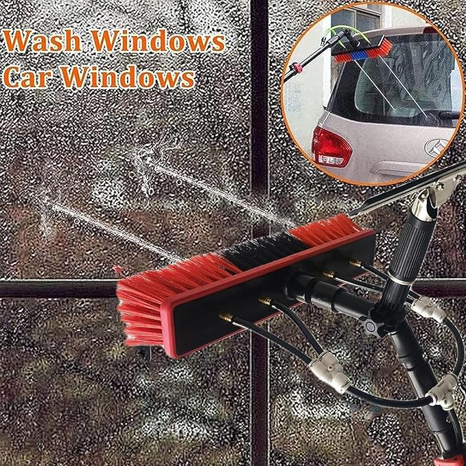 Window Cleaning Pole Window Water/Hose Fed Cleaning Pole Window Cleaner Kit with WiperWindow Cleaning Brush Equipment Cleaning Photovoltaic and Solar Panels (Size : 3.6 M)