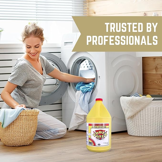 Pro's Choice Clothing Stain Remover Power Gel Super Spotter - Fabric Stain Remover for Clothes Laundry &amp Spot Remover - Stain Removal for Stubborn Ink - Grease Stain Remover for Clothes (1 Gallon)