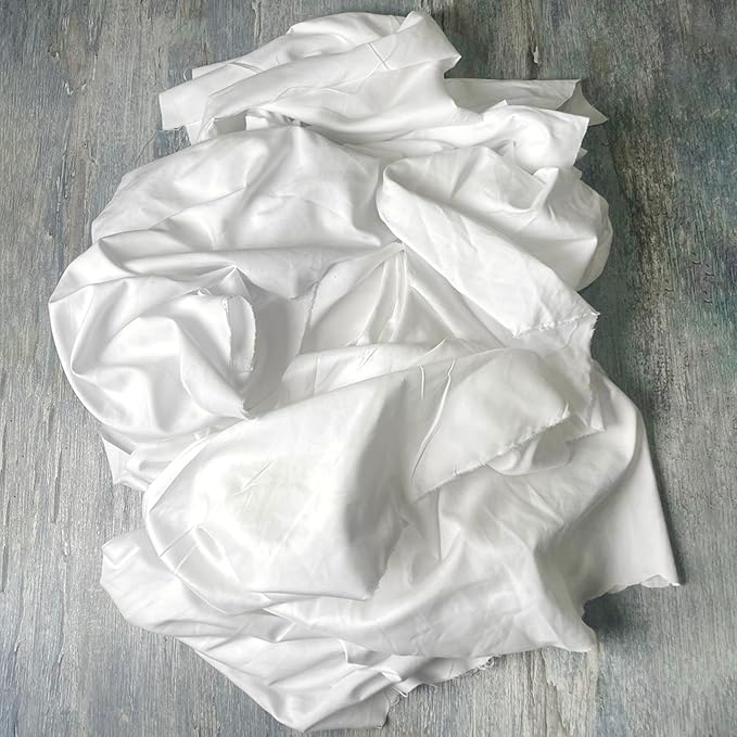 Recycled White Sheeting Cleaning Rags (25 lbs. Box) – Lint Free White Cotton Cloths for Manufacturing | Automotive | Janitorial | Shop Rags Bulk - Multipurpose