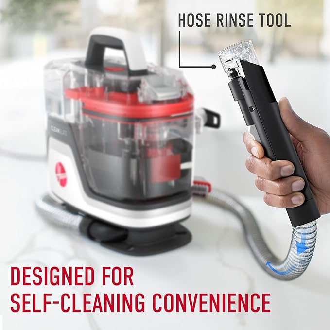 Hoover CleanSlate Plus Portable Carpet + Upholstery Spot Cleaner Machine Powerful Suction with Versatile Tools Pet Stain Remover Car and Auto Detailer Pair with Hoover Carpet Cleaner Solution