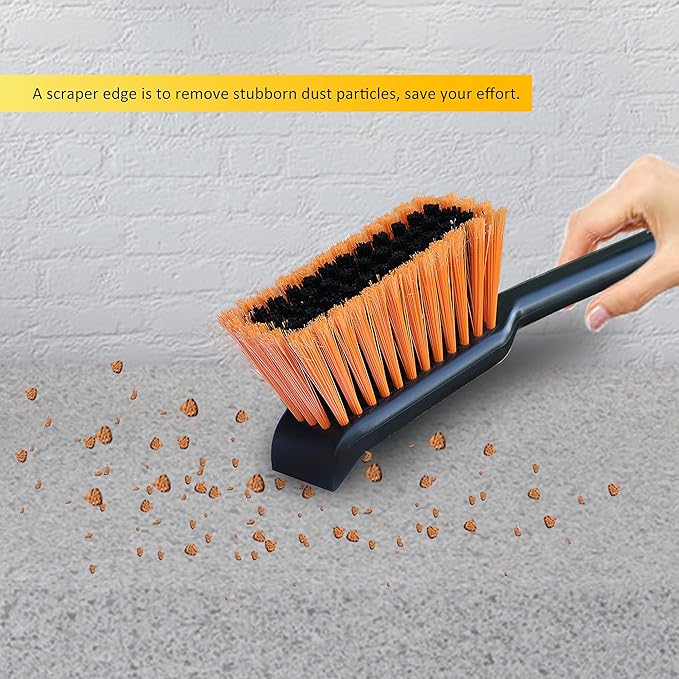 PHYEX 1-Pack 17 Heavy Duty Metal Dust Pan with Cleaning Brush Set