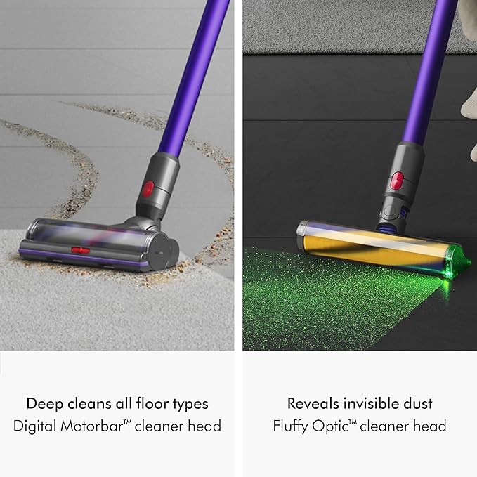 Dyson Gen5detect Cordless Vacuum 280AW 3 Power Modes Up to 70 Minutes² Illumination Reveals dust HEPA Filtration All Floor Types