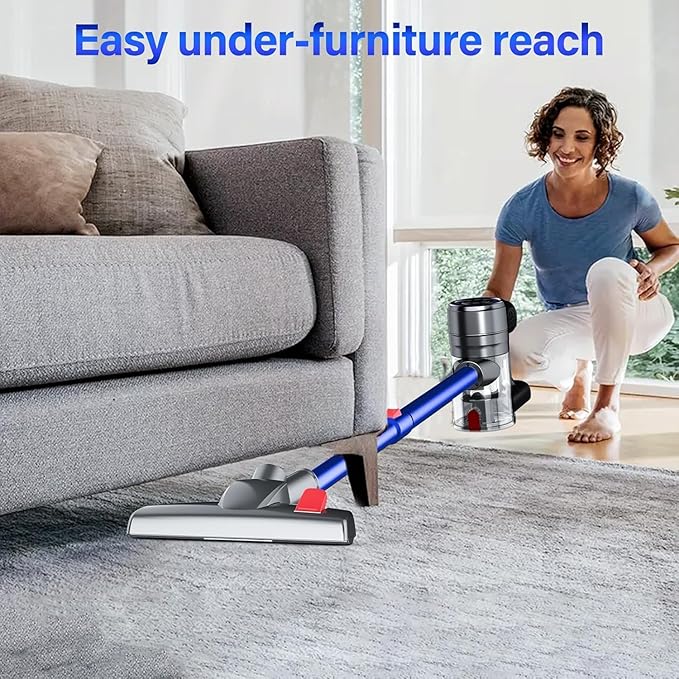Corded Stick Vacuum Cleaner 25Kpa Powerful Stick Vacuum 2 in 1 Vacuum Cleaners1.2 L Dust Cup Corded Handheld Vacuum Pet for Hair Short-Pile Carpet Hardfloor (Dark Blue)
