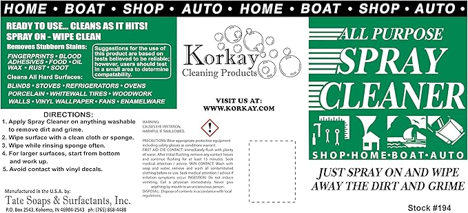 All purpose spray cleaner