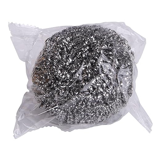 Boardwalk Stainless Steel Scrubber Large Size 2.5 x 2.75 Steel Gray 12/Carton