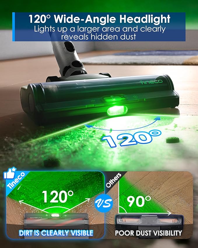 Tineco Pure ONE Station 5 Cordless Smart Vacuum with 2.5L Auto Dust Base Full-Path Self-Cleaning 175AW Suction ZeroTangle Tech Stick Vacuum Cleaner for Pet Hair Carpet &amp Hard Floor