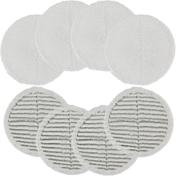 Replacement Mop Pads Compatible with Bis-Sell Spinwave 2124 2039A 2307 23157 20391 20399 - Hard Floor Mop Pads Kit (Included 4 Soft Pads+4 Scrubby Pads)