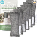 Moso Natural Shoe Deodorizer Insert (3 Pack) Charcoal Odor Absorber for Shoes Gym Bag &amp Boot Deodorizer Long-Lasting Shoe Odor Elimination Unscented Air Purifying Bags (Two Per Pack. 6 Total)