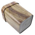 Vintage Style Imitated Wood Trash Bin Large Square Indoor Rubbish Can for Bedroom Lounge Accommodation Thickened PP Material Space-Saving Creative Wastebasket