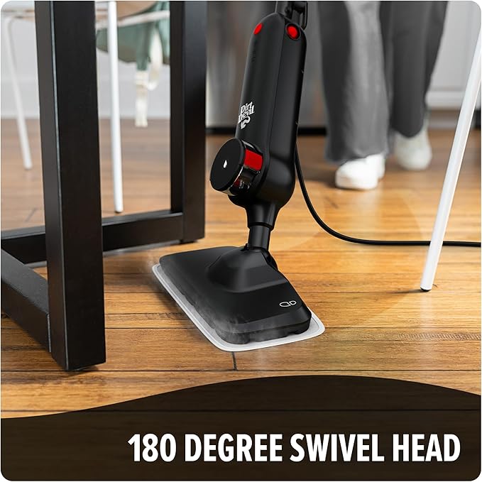 Dirt Devil Steam Mop Cleaner For Sealed Hard Floors WD20000 Black + 32 oz Steam Water For Sealed Hard Surfaces Demineralized Scented Water AD31401
