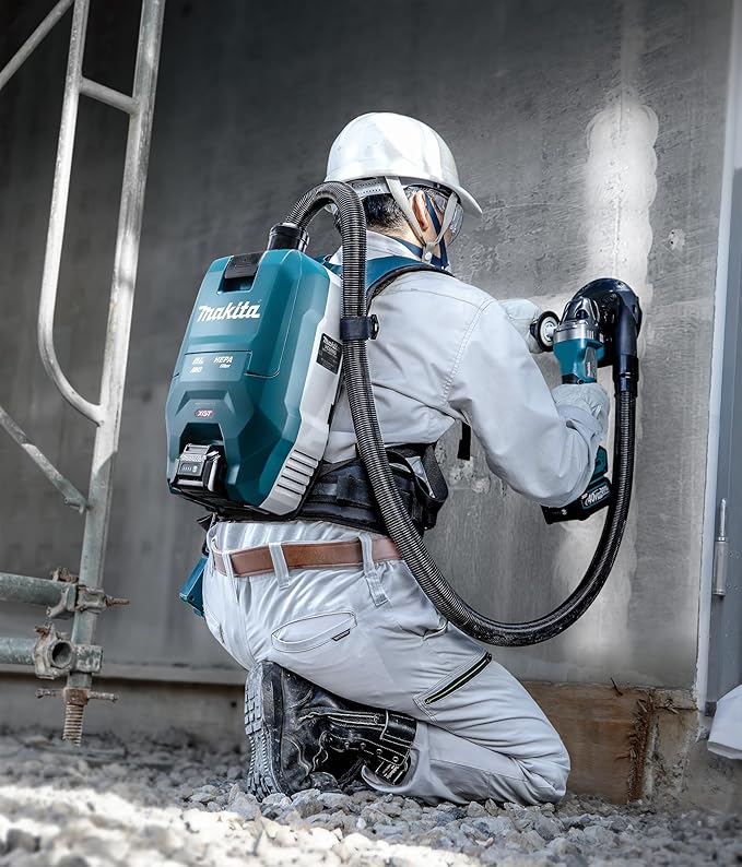 Makita VC009GZ01 Backpack Vacuum Cleaner 40 V max. with AWS (without Battery Without Charger) Petrol/Black