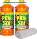 PURPUR Cloth &amp Pine-Sol Multi-Surface Cleaner 2X Concentrated Formula Makes 120 Gallons Bundled with microfiber 60 Fl Oz (2 Bottles)