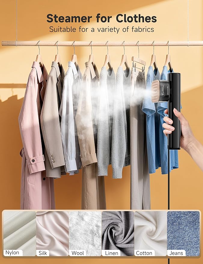 Travel Steamer for Clothes Portable Handheld Design Clothing Wrinkles Remover Strong Penetrating Steam 1200W Powerful 2 In 1 Steamer &amp Iron 100ml Big Capacity Home Office Travel