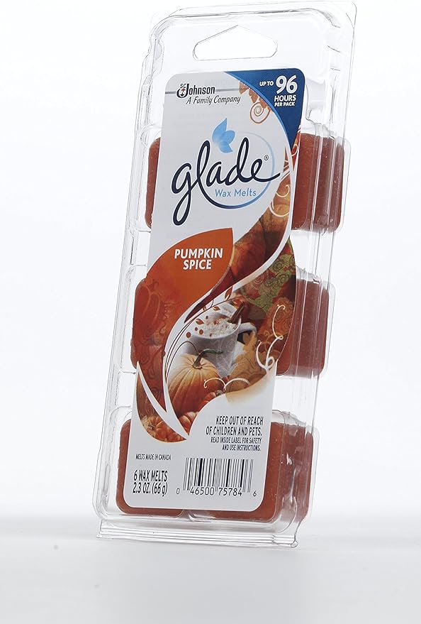 Glade Wax Melts Refill Pumpkin Spice 2.3 Ounce (Pack of 8)