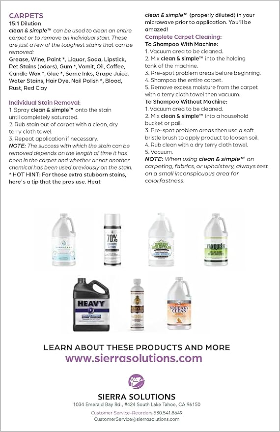 clean &amp simple™ SUPER CLEANER - Concentrated All-Purpose Multi-Surface Cleaner Non-Toxic Biodegradable