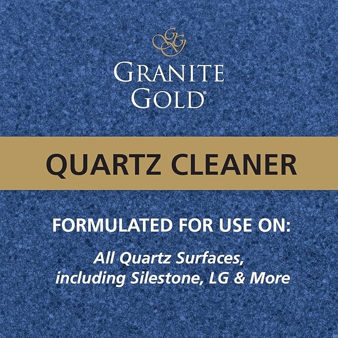 Granite Gold Quartz Cleaner Spray for Caesarstone Cambria Silestone and All Other Quartz Countertop Surfaces 64 Fluid Ounces and 2 x 24 Fluid Ounces