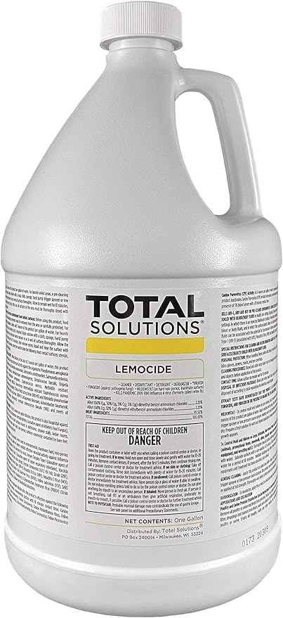 Professional Disinfecting Mildew Virus &amp Mold Killer - Cleans &amp Deodorizes Lemon Scent (1 Gallon Super Concentrate)