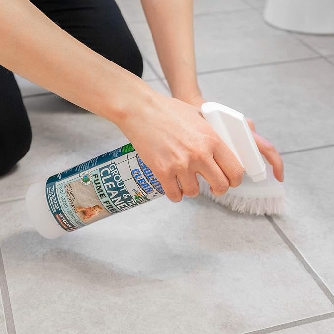CLEAN GROUT FAST! - Professional Strength Natural Enzyme Formula - Fast Acting Fume Free - USA Made (16oz * 32oz 2 Pack Cleans Up To 750 sq ft)…