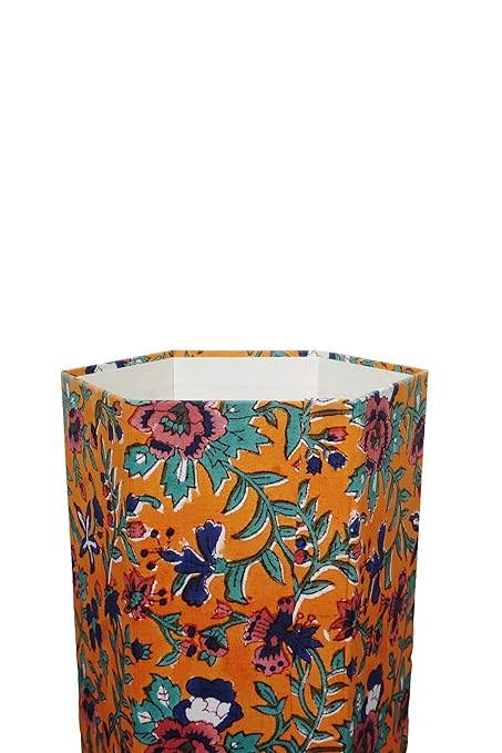 Handmade Cotton Paper Waste Basket Stylish Trash Can for Home or Office (1 Multi Color)
