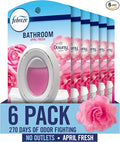 Febreze Bathroom Air Freshener Odor-Fighting Plug-In Alternative Home Bathroom &amp Kitchen Use Downy April Fresh Scent 6 Count