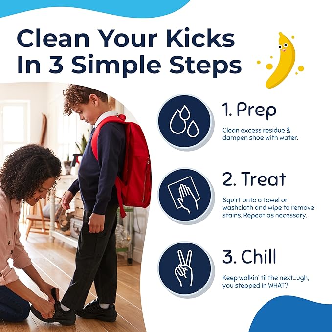 Miss Mouth’s Messy Eater Complete Cleanup Kit - Stain Treater Spray Foaming Shoe Cleaner and Laundry Scrub Brush – 3 Pack Essentials for Stains Scuffs &amp Spots