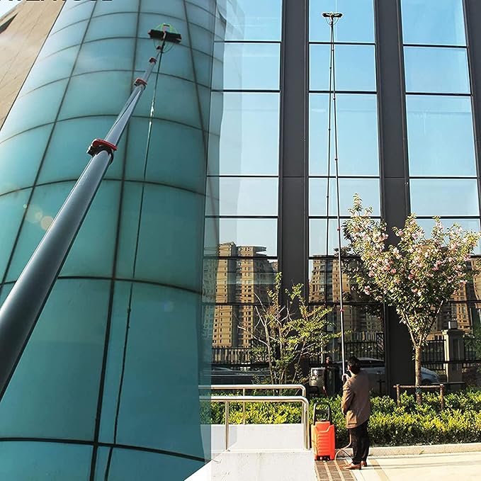 Window Cleaning Brush Pole Water Fed Brush Outdoor Cleaning Tools Window Cleaner Kit Cleaning Photovoltaic and Solar Panels Extendable Cleaner Conservatory Roof