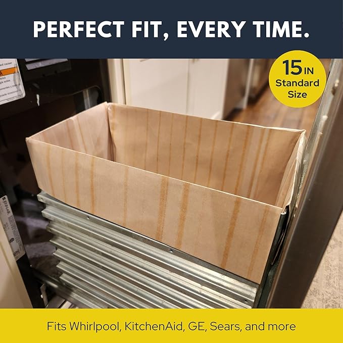 Trash Compactor Bags for Kitchen (24-Pack) 25% Thicker Kraft Paper Compactor Bags with Leak-Proof Liner &amp Sticker Seals