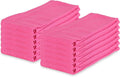 Arkwright Microfiber Huck Towels Pack of 12 Lint Free Surgical Cleaning Cloths for Glass Windows Auto Detailing and Professional Use 16 x 26 in Pink