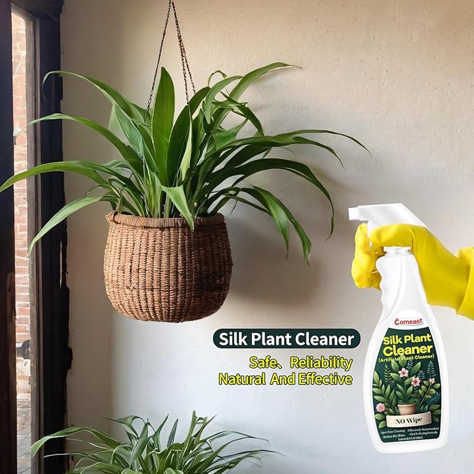 Silk Plant Cleaner Spray No Wipe Artificial Plant Cleaner and Silk Flower Cleaner Spray Silk Flower Cleaner Spray No Wipe Spray Away Dust Remover Drips Dry Faux Plant Spot16.91 Fl oz