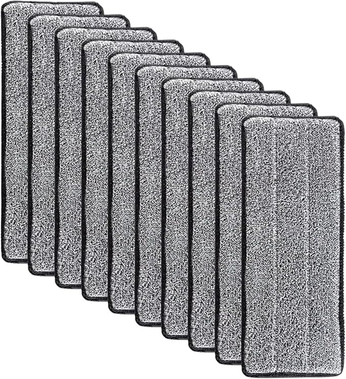 Compatible for JOYBOS 40cm Mop Cloth Kit 3-20pcs Microfiber Mops Pad Replacement Microfiber Washable Spray Set Accessories Cleaner Pad Gray(40cm-only-10-rags)