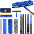 Wontolf 4-in-1 Squeegee for Window Cleaning Kit with Storage Bag 79'' Squeegee Window Cleaner Tool with Extension Pole Rotatable Window Washing Equipment for Home Outdoor Windows Glass Shower