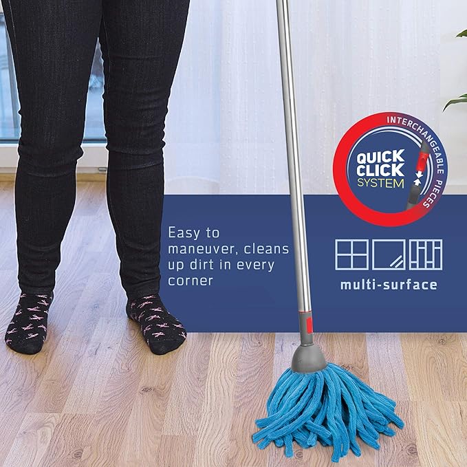 Premium Microfiber Wet Mop for Hardwood Laminate Tile Flooring with Stainless Steel Handle Extendable up to 56 Inches