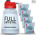 Full Crystal Window Cleaning Kit – 16 oz Glass Cleaner and Bottle with 27 ft Reach Each 4 oz Bag Makes Up to 640 fl oz Cleans Up to 80 Windows Scrub-Free Rinse-Free