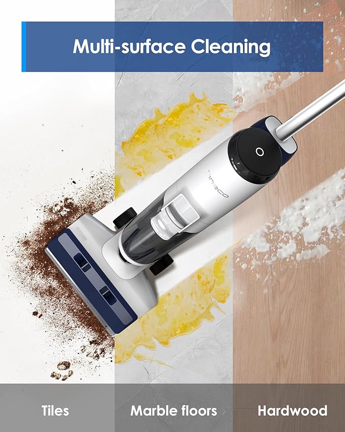 Tineco iFLOOR 5 Breeze Complete Wet Dry Vacuum Cordless Floor Washer One-Step Cleaning for Hard Floors Edge Clean Auto Self-Cleaning Lightweight &amp Cordless Design
