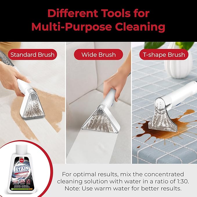 Rosewill Multi-Purpose Portable Carpet and Upholstery Cleaner Powerful Suction 18 KPa Spot Cleaner 600W Motor Car and Auto Detailer Stain/Spot Remover Versatile Use: Carpet Sofa Pet Hair