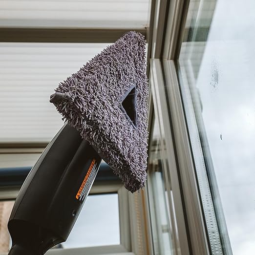 Unger Commercial Stingray Glass Washing Pads – Triangular Microfiber Pads for Efficient Indoor Window Cleaning SRPD2