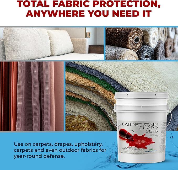 General Chemical Stain Shield Spray - Safe Fabric Protector Spritz and Stain Guard 5816 for Upholstery Carpets Rugs Drapes &amp More - Impermeable Protectant Spray for Outdoor &amp Indoor Use - 5