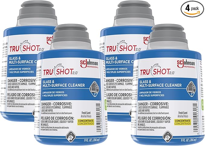TRUSHOT 2.0 MULTI-SURFACE &amp GLASS CLEANER 9OZ 4 PACK