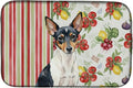 Caroline's Treasures Toy Fox Terrier Vegetables Dish Drying Mat Absorbent Dish Drying Mat Pad for Kitchen Counter Dish Drainer Mat for Countertop 14 x 21 Multicolor