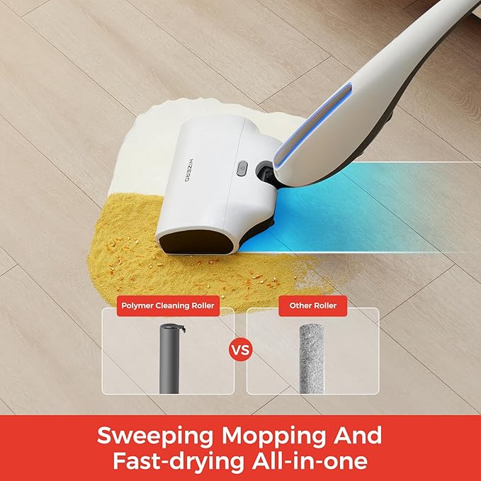 Hizero Cordless Hard Floor Cleaner F500 60 Mins Runtime Self-Cleaning Wet Dry All-in-One Bionic Mop Ideal for Hardwood Vinyl Tile Laminate and More