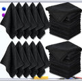 Tudomro 30 Pcs Magnetic Microfiber Cleaning Cloth Dry Erasers Bulk for Most Whiteboards Dry Erase Cloth Cleaner Reusable Home Office 10'' x 10''(Black)
