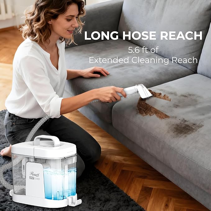 Rosewill Multi-Purpose Portable Carpet and Upholstery Cleaner Powerful Suction 17 KPa Spot Cleaner 550W Motor Car and Auto Detailer Stain/Spot Remover Versatile Use: Carpet Sofa Pet Hair