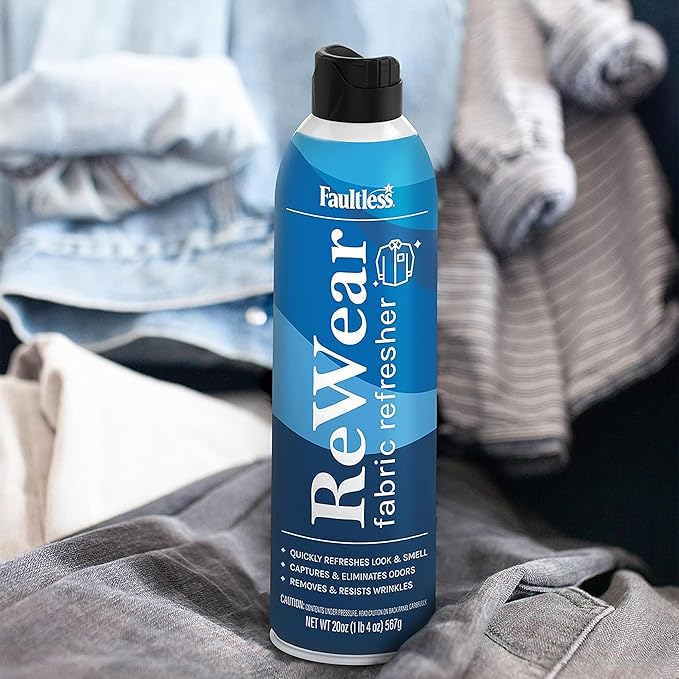 ReWear Fabric Refresher Multipack (12-Pack) - Full-Size 20 oz. Bottles for Wrinkle &amp Odor Removal Quick-Drying Fabric Care
