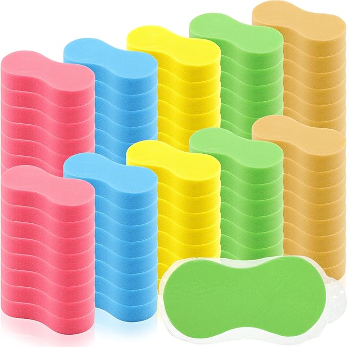 Vesici 60 Pack Car Wash Sponges Large Sponges for Cleaning Thick Giant Bone Sponge Multi-Purpose Ideal for Kitchen Bathroom Household Cleaning
