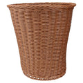Woven Rattan Trash Basket Sundries Storage Container 29X29Cm Handmade Rattan Wastebasket for Home Office Bathroom Bedroom Without Lid Random Color Random Color