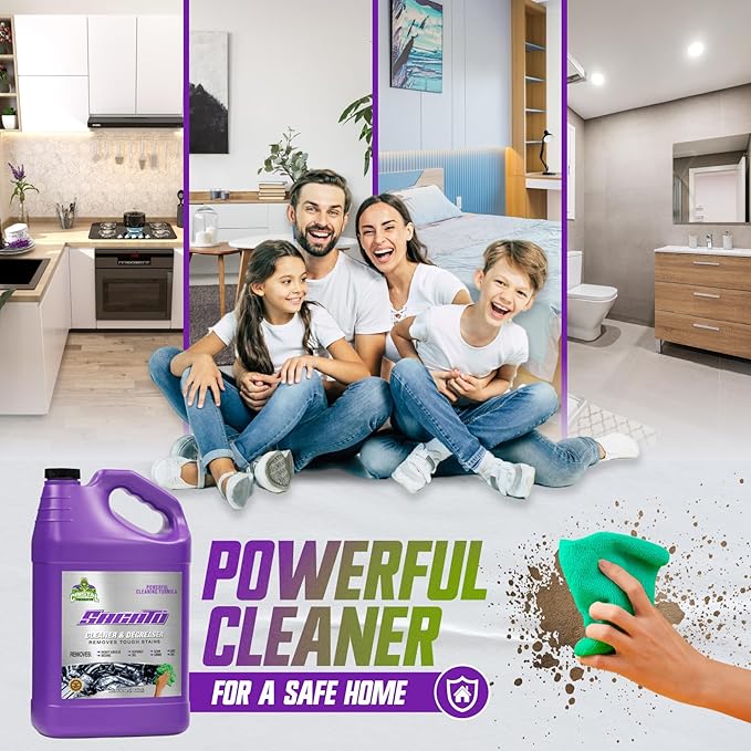SACATO Degreaser Cleaner Heavy Duty – Commercial Degreaser for Garage Floor Engine Driveway &amp Tools – Heavy Duty Cleaner Concentrate for Car Kitchen Washer – Strongest Desengrasante Gallon