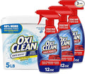 Bundle of OxiClean White Revive Laundry Whitener and Stain Remover Powder 5 lb + OxiClean Max Force Laundry Stain Remover Spray 12 Fl. Oz 3-Pack