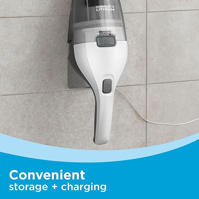 BLACK+DECKER dustbuster Cordless Handheld Vacuum Portable Car Vacuum Cordless Rechargeable Wall Mount Strong Suction QuickClean (HNVC215B10)