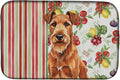 Caroline's Treasures Irish Terrier Vegetables Dish Drying Mat Absorbent Dish Drying Mat Pad for Kitchen Counter Dish Drainer Mat for Countertop 14 x 21 Multicolor